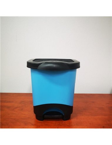 Κάδος Απορριμάτων Πλαστικός 8lt Sidirela E-2224 Γαλάζιο-Μαύρο