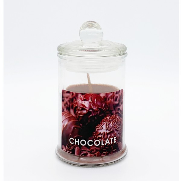 Κερί Αρωματικό Γυάλινο Με Καπάκι Ε-0594 Chocolate