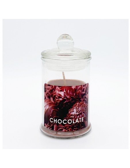 Κερί Αρωματικό Γυάλινο Με Καπάκι Ε-0594 Chocolate
