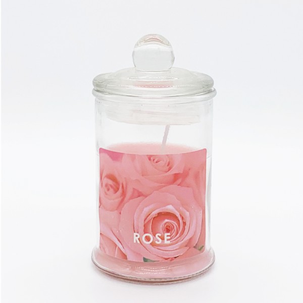 Κερί Αρωματικό Γυάλινο Με Καπάκι Ε-0594 Rose